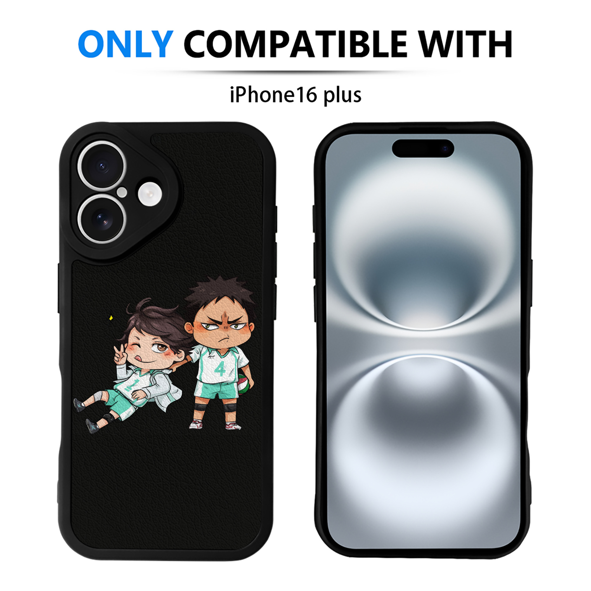 （画像用） ハイキュー!! Haikyu!! 【iPhone 16シリーズ対応】シリコンスマホケース（レザー調） 材質：シリコン